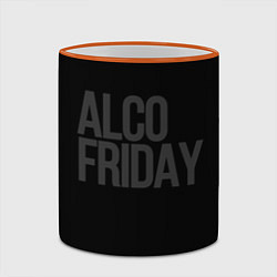 Кружка 3D Alco friday, цвет: 3D-оранжевый кант — фото 2