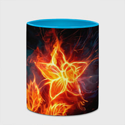 Кружка 3D Flower Neon Fashion 2035 Flame, цвет: 3D-белый + небесно-голубой — фото 2