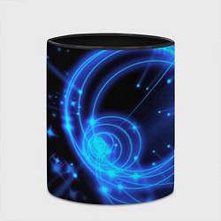 Кружка 3D Неоновый космос Neon space, цвет: 3D-белый + черный — фото 2