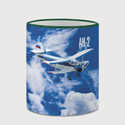 Кружка 3D Гражданский самолет Ан-2, цвет: 3D-зеленый кант — фото 2