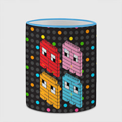 Кружка 3D Pac-man пиксели, цвет: 3D-небесно-голубой кант — фото 2