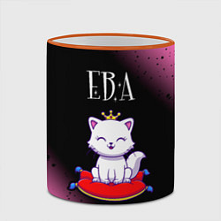 Кружка 3D Ева КОШКА Минимализм, цвет: 3D-оранжевый кант — фото 2