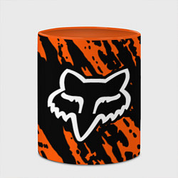 Кружка 3D FOX MOTOCROSS ORANGE, цвет: 3D-белый + оранжевый — фото 2