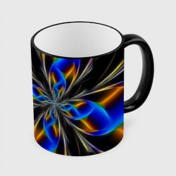 Кружка 3D Neon vanguard pattern Fashion 2023, цвет: 3D-черный кант