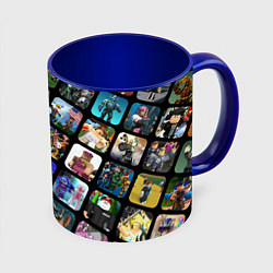Кружка 3D ROBLOX СЮЖЕТЫ, цвет: 3D-белый + синий