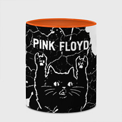 Кружка 3D Pink Floyd Rock Cat, цвет: 3D-белый + оранжевый — фото 2