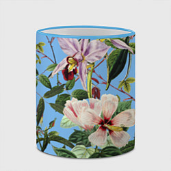 Кружка 3D Цветы Сине-Цветочный Букет, цвет: 3D-небесно-голубой кант — фото 2