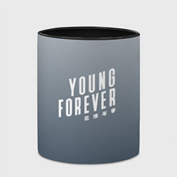 Кружка 3D Навечно молодой Young forever, цвет: 3D-белый + черный — фото 2