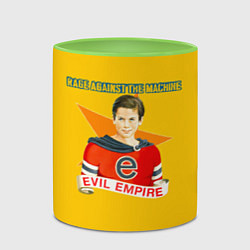 Кружка 3D Evil Empire - Rage Against the Machine, цвет: 3D-белый + светло-зеленый — фото 2