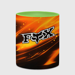 Кружка 3D FOX RACING - ФОКС СИЯНИЕ, цвет: 3D-белый + светло-зеленый — фото 2