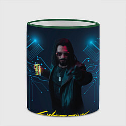 Кружка 3D Johnny Cyberpunk2077, цвет: 3D-зеленый кант — фото 2