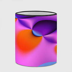 Кружка 3D Абстрактная красочная композиция Лето Abstract col, цвет: 3D-черный кант — фото 2