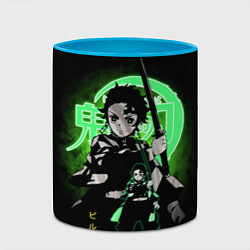 Кружка 3D КЛИНОК, РАССЕКАЮЩИЙ ДЕМОНОВ ТАНДЖИРО КАМАДО, цвет: 3D-белый + небесно-голубой — фото 2