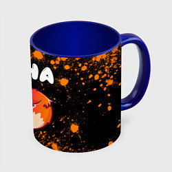 Кружка 3D Анна ЛИСИЧКА Арт, цвет: 3D-белый + синий