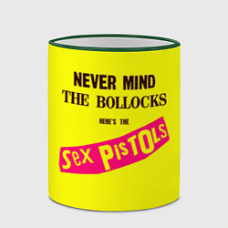 Кружка 3D Never Mind the Bollocks, Heres the Sex Pistols, цвет: 3D-зеленый кант — фото 2