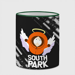 Кружка 3D Южный парк - Кенни Kenny ангел, цвет: 3D-зеленый кант — фото 2