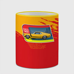 Кружка 3D Super Muscle Car, цвет: 3D-желтый кант — фото 2