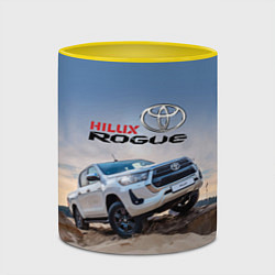 Кружка 3D Toyota Hilux Rogue Off-road vehicle Тойота - прохо, цвет: 3D-белый + желтый — фото 2