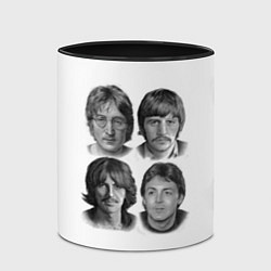 Кружка 3D LEGENDS JOHN LENNON PAUL MCCARTNEY RINGO STARR GEO, цвет: 3D-белый + черный — фото 2