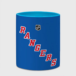 Кружка 3D Артемий Панарин Rangers, цвет: 3D-белый + небесно-голубой — фото 2