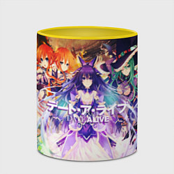 Кружка 3D Рандеву c жизнью Date A Live IV, цвет: 3D-белый + желтый — фото 2