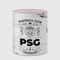 Кружка 3D PSG Football Club Number 1 Legendary, цвет: 3D-розовый кант — фото 2