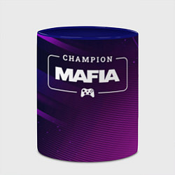 Кружка 3D Mafia Gaming Champion: рамка с лого и джойстиком н, цвет: 3D-белый + синий — фото 2