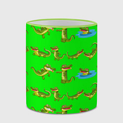 Кружка 3D CHARMING CROCODILES, цвет: 3D-светло-зеленый кант — фото 2