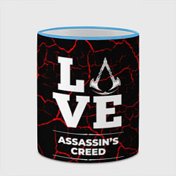 Кружка 3D Assassins Creed Love Классика, цвет: 3D-небесно-голубой кант — фото 2