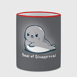 Кружка 3D Seal of Disapproval, цвет: 3D-красный кант — фото 2