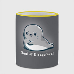 Кружка 3D Seal of Disapproval, цвет: 3D-желтый кант — фото 2