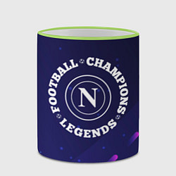 Кружка 3D Символ Napoli и круглая надпись Football Legends a, цвет: 3D-светло-зеленый кант — фото 2