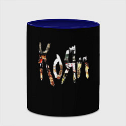 Кружка 3D KoЯn Korn лого, цвет: 3D-белый + синий — фото 2