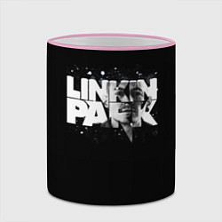 Кружка 3D Linkin Park логотип с фото, цвет: 3D-розовый кант — фото 2