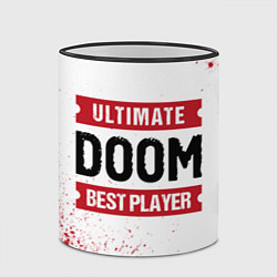 Кружка 3D Doom: красные таблички Best Player и Ultimate, цвет: 3D-черный кант — фото 2