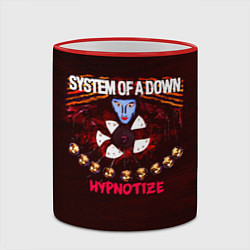 Кружка 3D Hypnotize - System of a Down, цвет: 3D-красный кант — фото 2