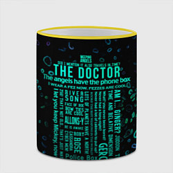 Кружка 3D Tardis Doctor Who Memories, цвет: 3D-желтый кант — фото 2