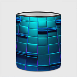 Кружка 3D BLUE SQUARES, цвет: 3D-черный кант — фото 2