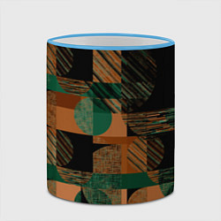 Кружка 3D Текстурированный абстрактный, геометрический принт, цвет: 3D-небесно-голубой кант — фото 2