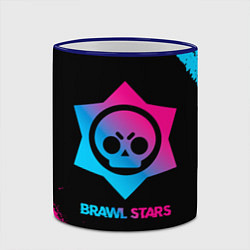 Кружка 3D Brawl Stars Neon Gradient, цвет: 3D-синий кант — фото 2