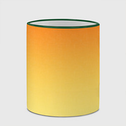 Кружка 3D Оранжевый, желтый градиент, цвет: 3D-зеленый кант — фото 2