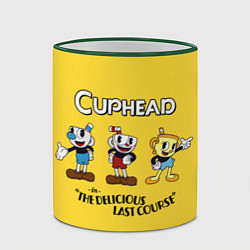 Кружка 3D Cuphead the delicious last course, цвет: 3D-зеленый кант — фото 2