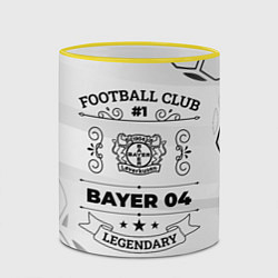 Кружка 3D Bayer 04 Football Club Number 1 Legendary, цвет: 3D-желтый кант — фото 2