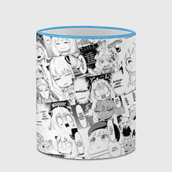 Кружка 3D Spy Family Heh Семья Шпиона Анечка Фоджер, цвет: 3D-небесно-голубой кант — фото 2