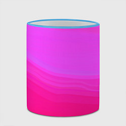 Кружка 3D Neon pink bright abstract background, цвет: 3D-небесно-голубой кант — фото 2