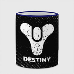 Кружка 3D Destiny с потертостями на темном фоне, цвет: 3D-синий кант — фото 2