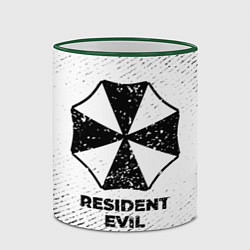 Кружка 3D Resident Evil с потертостями на светлом фоне, цвет: 3D-зеленый кант — фото 2