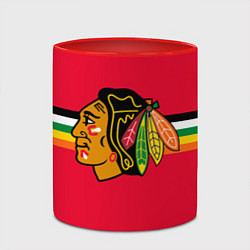 Кружка 3D Чикаго Блэкхокс форма, цвет: 3D-белый + красный — фото 2