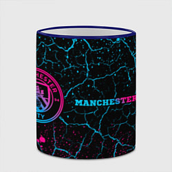 Кружка 3D Manchester City Neon Gradient, цвет: 3D-синий кант — фото 2