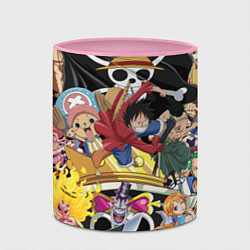 Кружка 3D One Pieceгерои, цвет: 3D-белый + розовый — фото 2